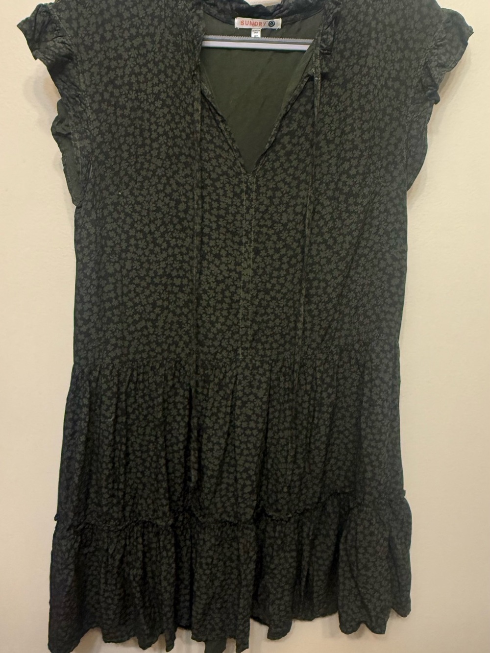 Sundry Femme mini dress Olive Print